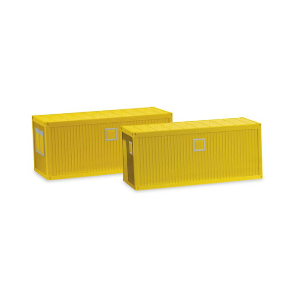 Herpa Zubeh. Baucontainer 2St, gelb (053600-002)