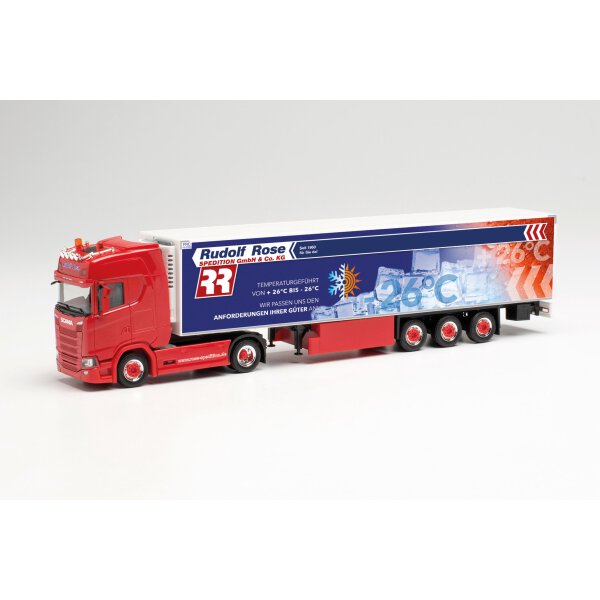 Herpa Scania CS 20 HD Kühlkoffer-Sattelzug „Spedition Rose / Trucker Babe Manu“ (315005)