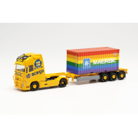 Herpa Volvo FH Gl. XL 2020 Container-Sattelzug...