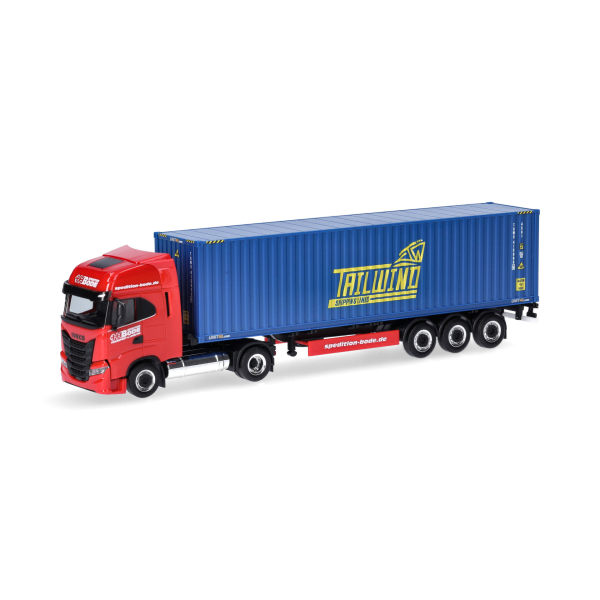Herpa Iveco S-Way LNG Container-Sattelzug "HH Bode/Tailwind" (317368)