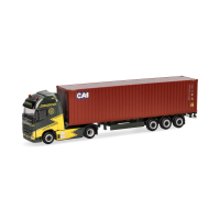 Herpa Volvo FH GL XL Electric 40ft Container-Sattelzug...