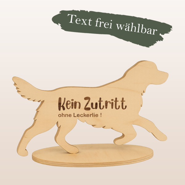 Türsteher aus Holz "Münsterländer" mit Wunschgravur