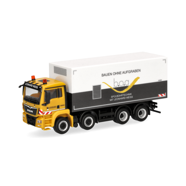 Herpa 953655 MAN TGS M Koffer-LKW "Leonhard Weiss/b.o.a"